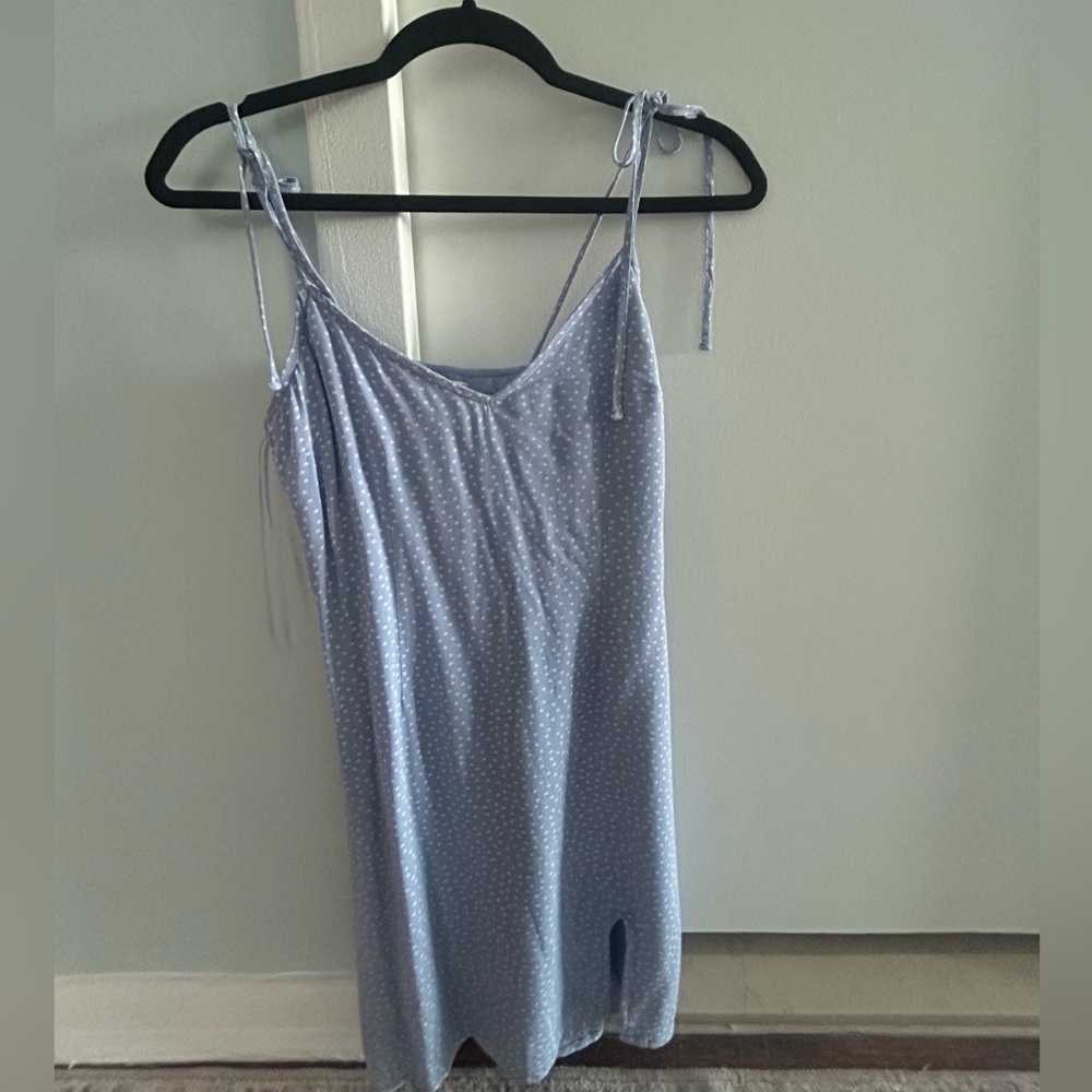 Abercrombie and Fitch Blue Polka Dot Slip Dress
